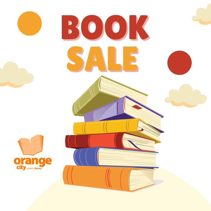 clipart of stack of books with words Book Sale