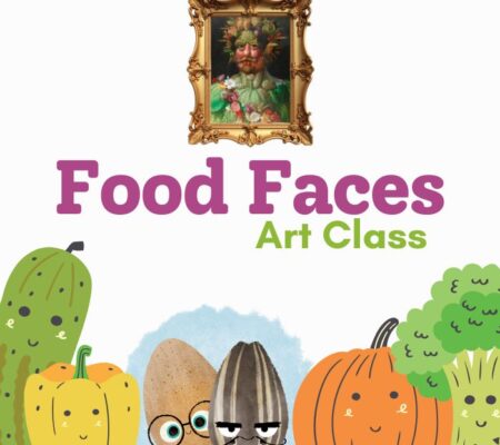 image of vegetables with faces