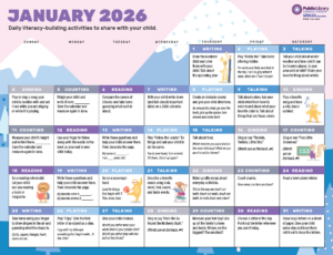 January 2026 Early Lit Calendar image