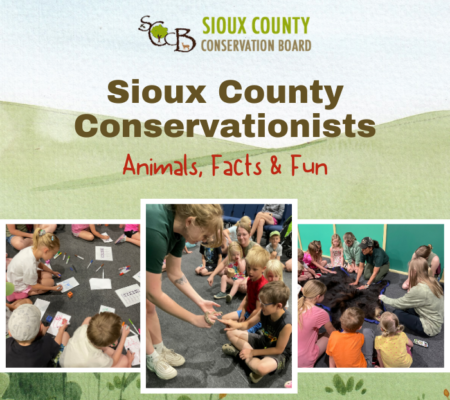 photos of kids at the Sioux County Conservation library event