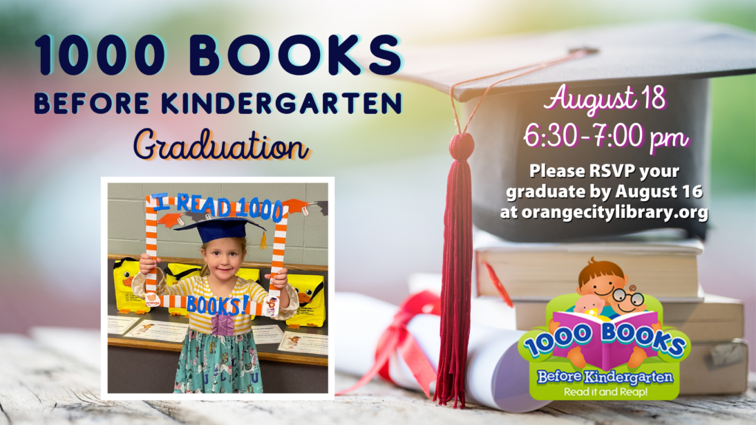photo of child in grad cap holding frame up to face saying I've read 1000 Books